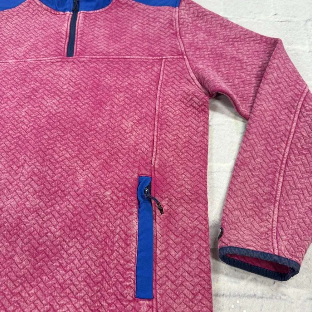 Chubbies 1/4 Zip Quilted Pullover Mens L Pink Blue Sweater‎ Jacket NWT Casual